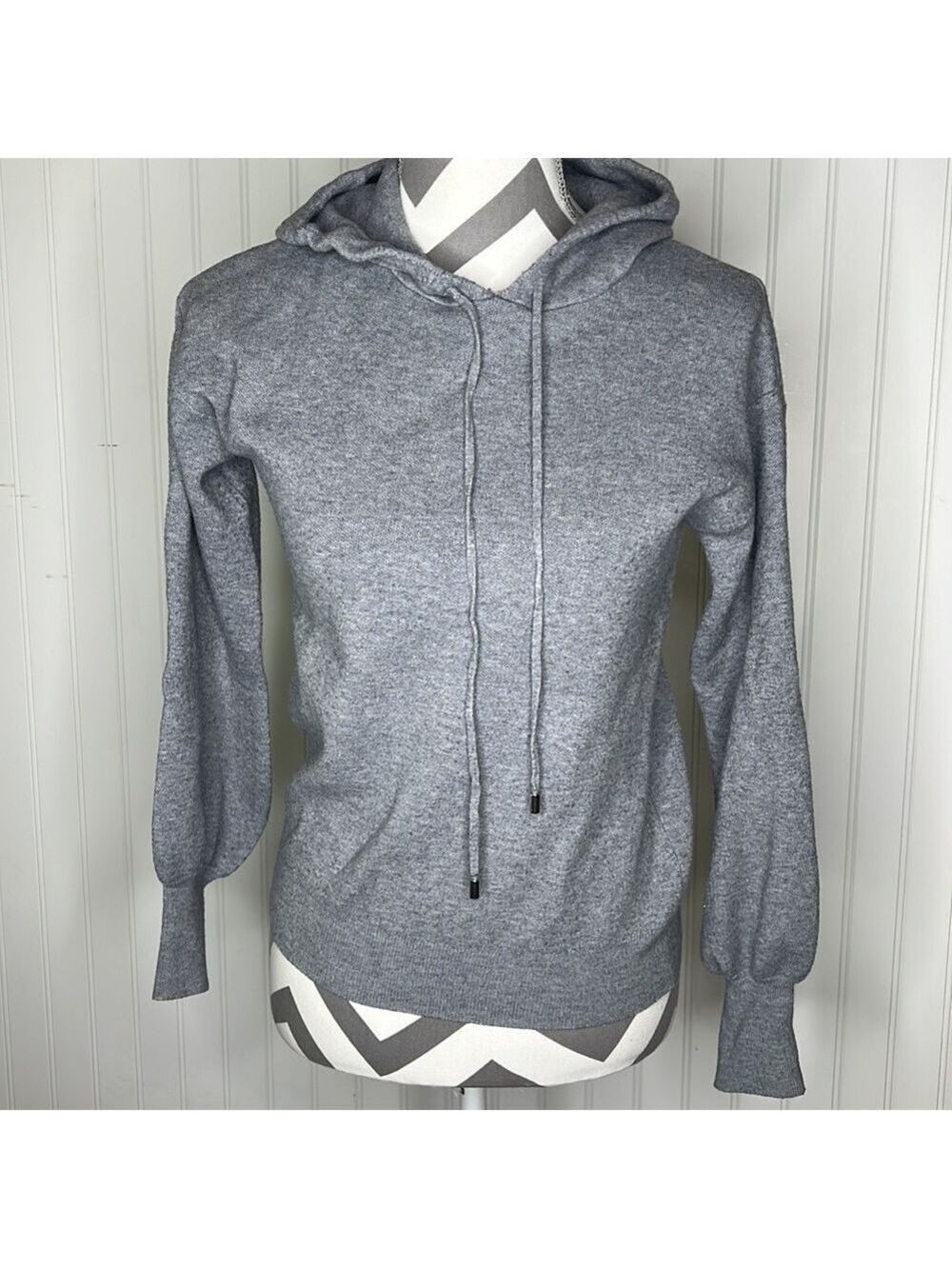 Magaschoni  Grey Bell Sleeves Sweater Hoodie Size XS